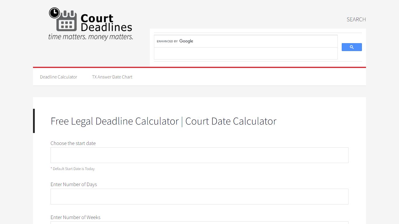 Court Deadlines | Free Deadline Calculators and Legal Resources – Free ...